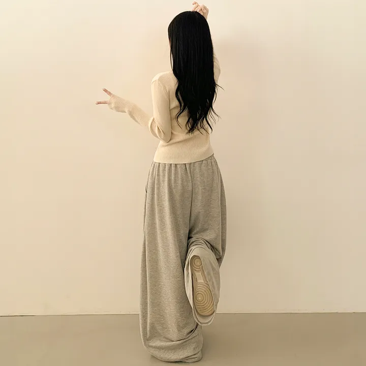 [고퀄!/청순여리핏🤍] 부드러운 허리잘록 슬림핏 세미크롭 골지 니트 트임 기본 긴팔 소라 봄가디건 상세 이미지 5