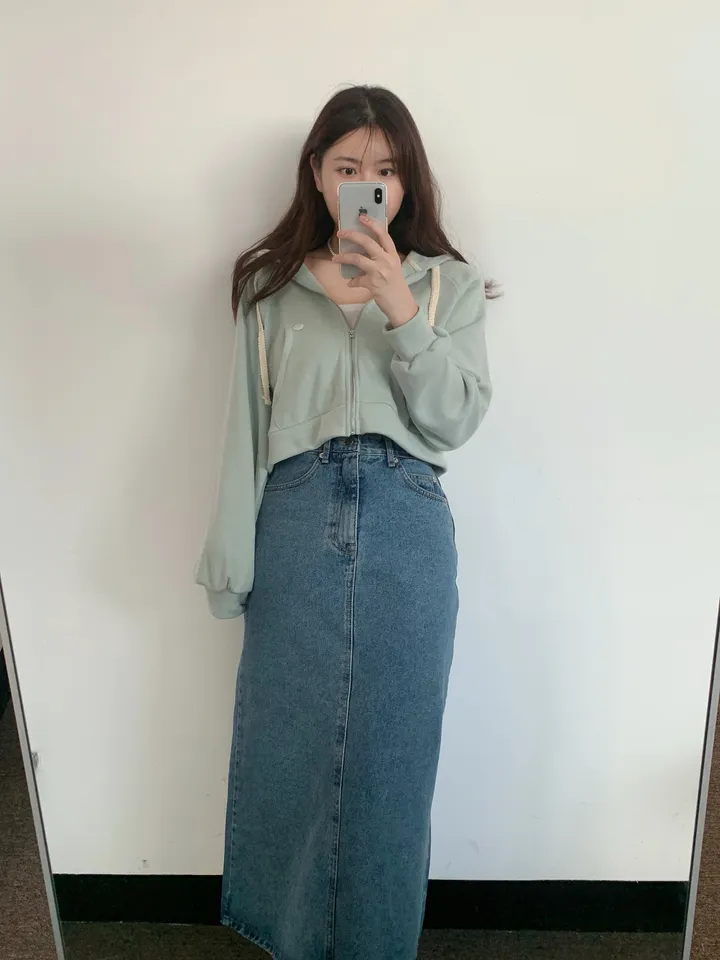 멜라운지 아크 후드 점퍼 mellounge 3col 레이스끈 패치 포인트 숏 러블리 파스텔 크롭 자켓 봄 상세 이미지 6
