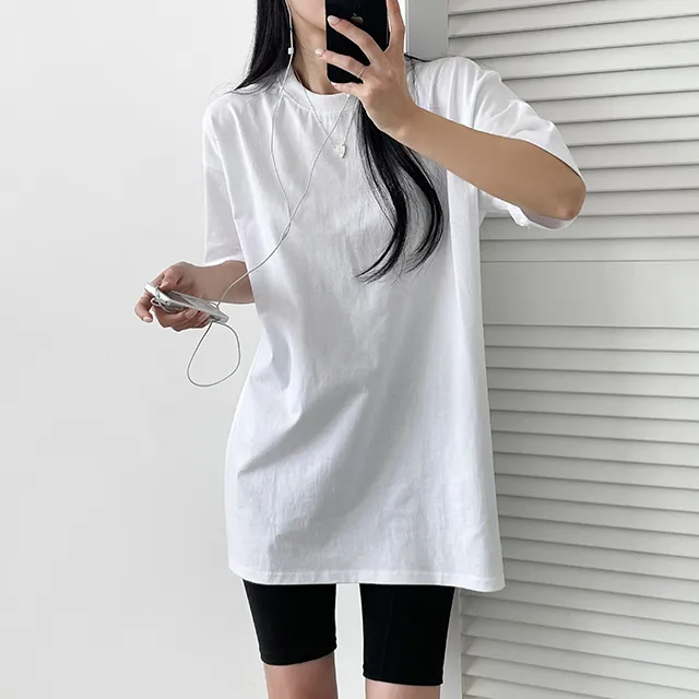 (2개묶음할인!/3기장) 목늘어남없는 옆트임 레이어드반팔티 3color 상세 이미지 20