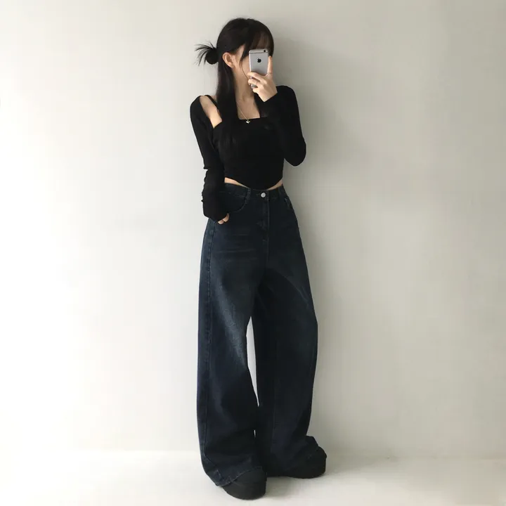 후기극찬🖤[사계절템/인생바지ᰔ] 세이브 데일리 빈티지 워싱 하이웨스트 로우 와이드 데님 팬츠 청바지 롱와이드 사계절팬츠 상세 이미지 8