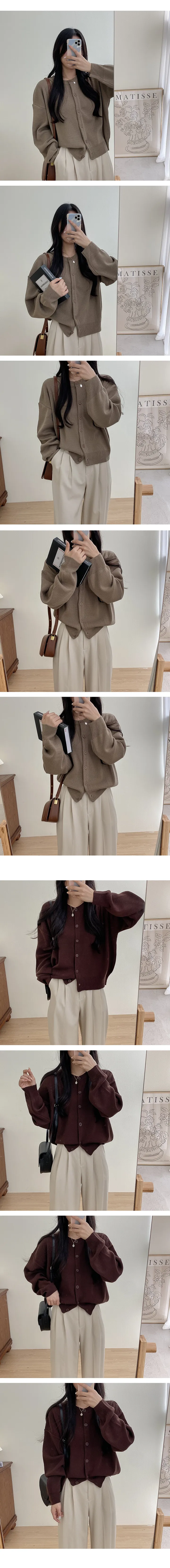 비비드 데일리 라운드 가디건 (9color) 상세 이미지 3