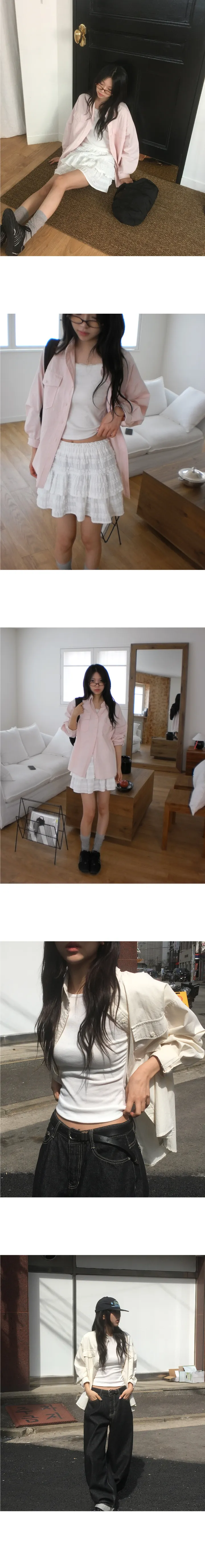[봄컬러🌸/MADE] 호브 루즈핏 포켓 코튼 셔츠 상세 이미지 9