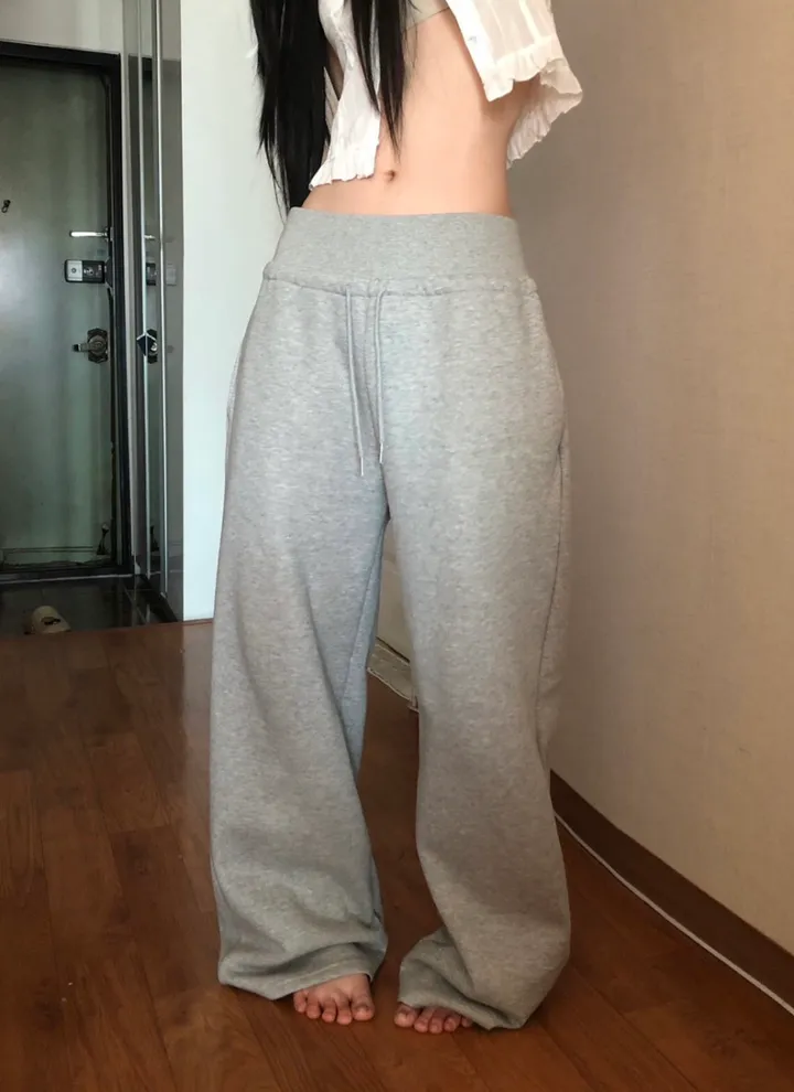 (골넓핏❤️‍🔥/~2XL/2col)코르셋 골반뽕 밴딩 와이드 트레이닝팬츠 상세 이미지 9