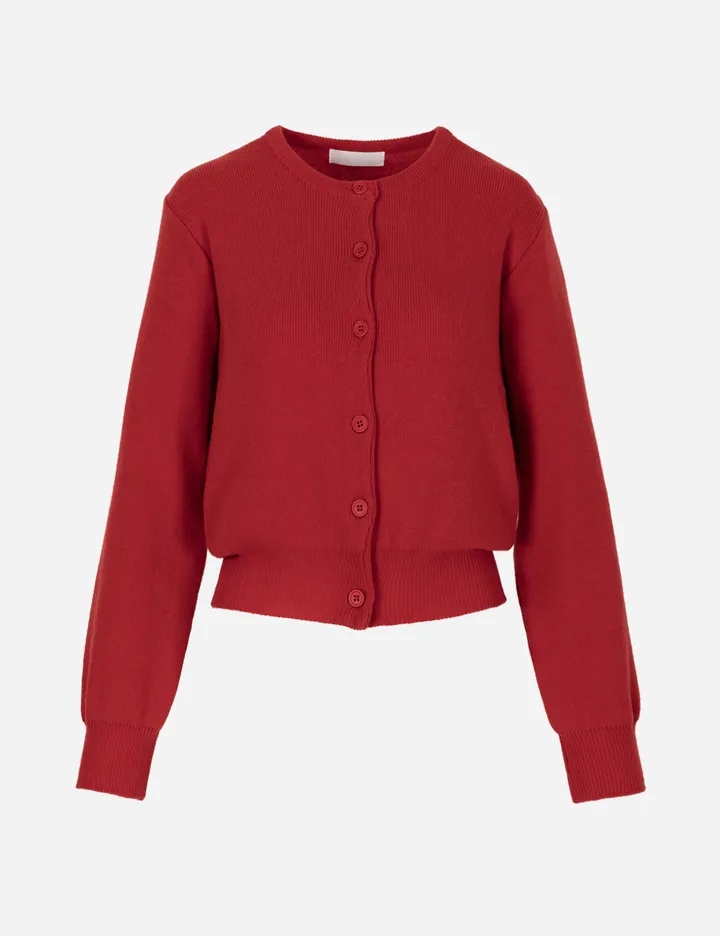 BASIC ROUND NECK KNIT CARDIGAN 베이직 라운드 니트 가디건 무지 긴팔 가디건 상세 이미지 10