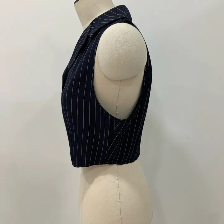 [y2k느좋코디🖤/긱시크/단품가능] 핀스트라이프 조끼 와이드 슬랙스 셋업 set 상세 이미지 5
