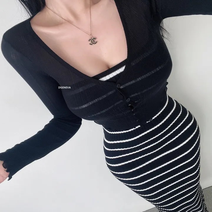 당일/ 롤라 가디건 여름 시스루 크롭 숏 데일리 국내생산 스판 휘뚜루마뚜루 기본 베이직  4color 상세 이미지 2