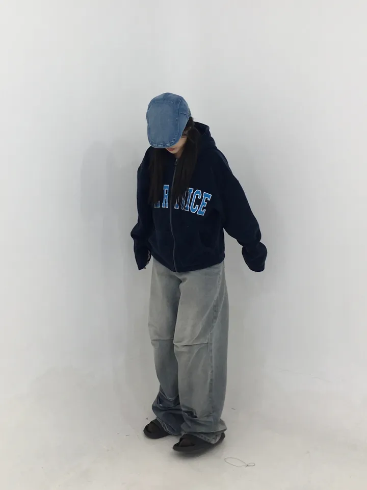 자수 후리스 후드집업 상세 이미지 37