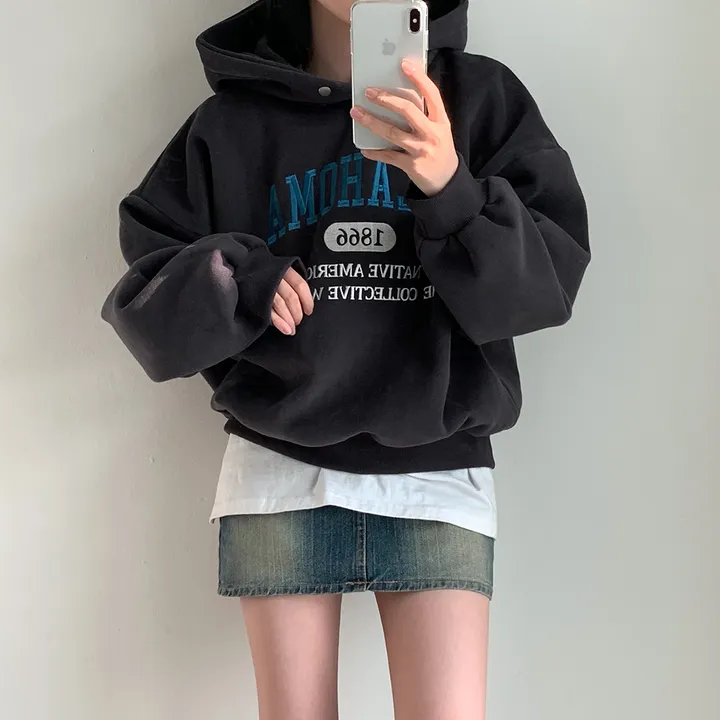 [대박핏보장✨/98%만족/진그레이 당일출고!] 자체제작 #크치Made 꿈에 나온 핏, 오클라호마 1866  양기모 맨투맨 긴팔 후드티 ; 5컬러 상세 이미지 74