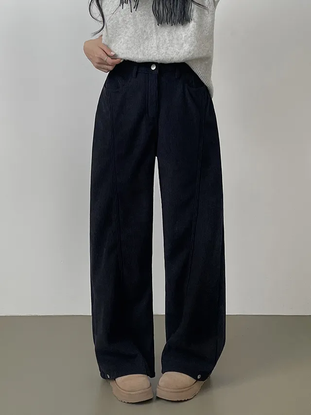 [한파대비/3기장~2XL!] 스냅버튼 융기모 코듀로이 골덴 폴딩 와이드팬츠 4color 상세 이미지 42