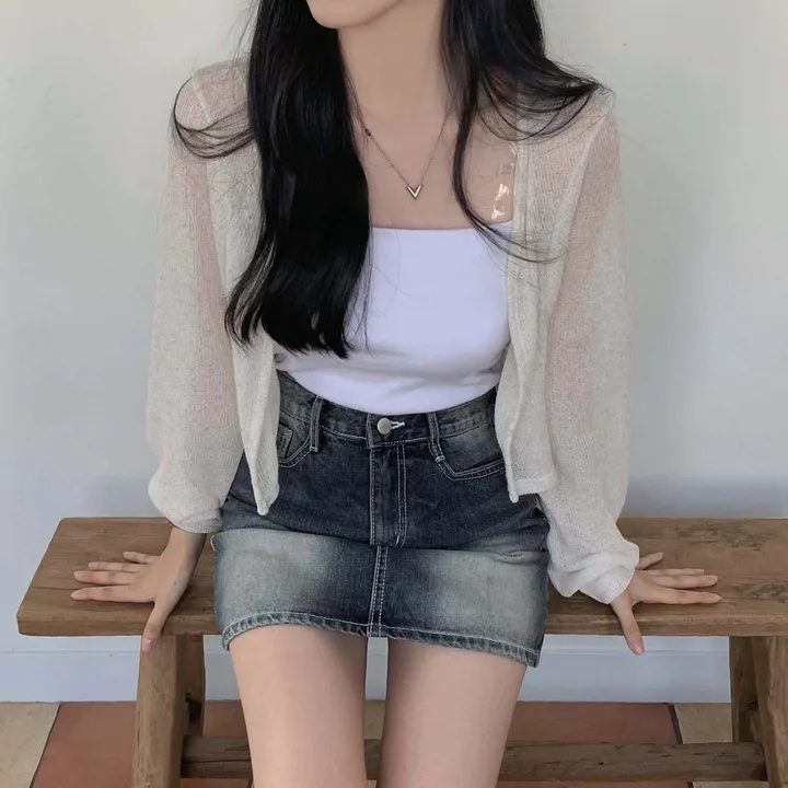 [햇빛차단☀️/블랙 당일출고!] 자체제작 #크치Made 순애 린넨 세미 크롭 볼레로 여름가디건 - cd (장마룩,워터밤,흠뻑쇼 필수템) 상세 이미지 97