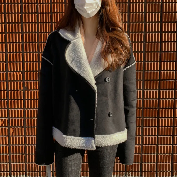 [심쿵핏/털빠짐X] 따뜻 도톰 파스텔 루즈핏 앙고라 모헤어 크롭 브이넥 벌룬 소매 깃털 퍼 니트 가디건 상세 이미지 31