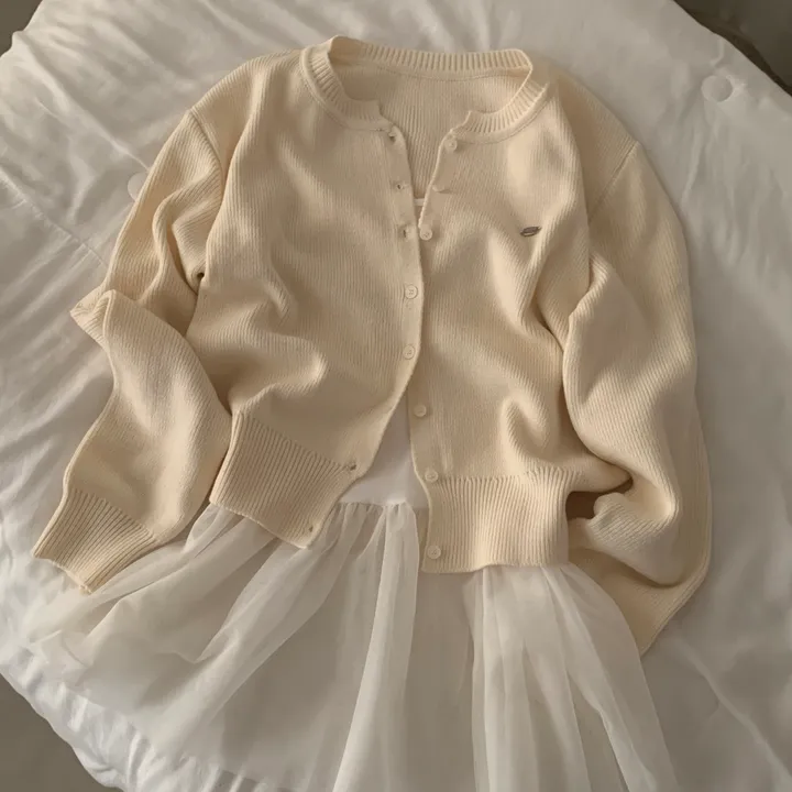 [봄🌸/부드러운!] 싱볼 라운드 펜던트 니트여리핏 가디건 - 6color 상세 이미지 26