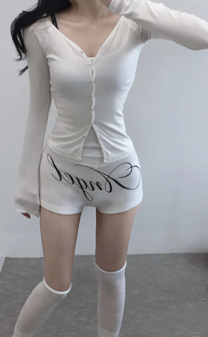 ₊ ⊹핏보장/전직원 소장₊ ⊹ 손등덮는 팔얇핏 가디건 / 기본 면 볼레로 / 슬림 버튼 브이넥 티셔츠 상세 이미지 12