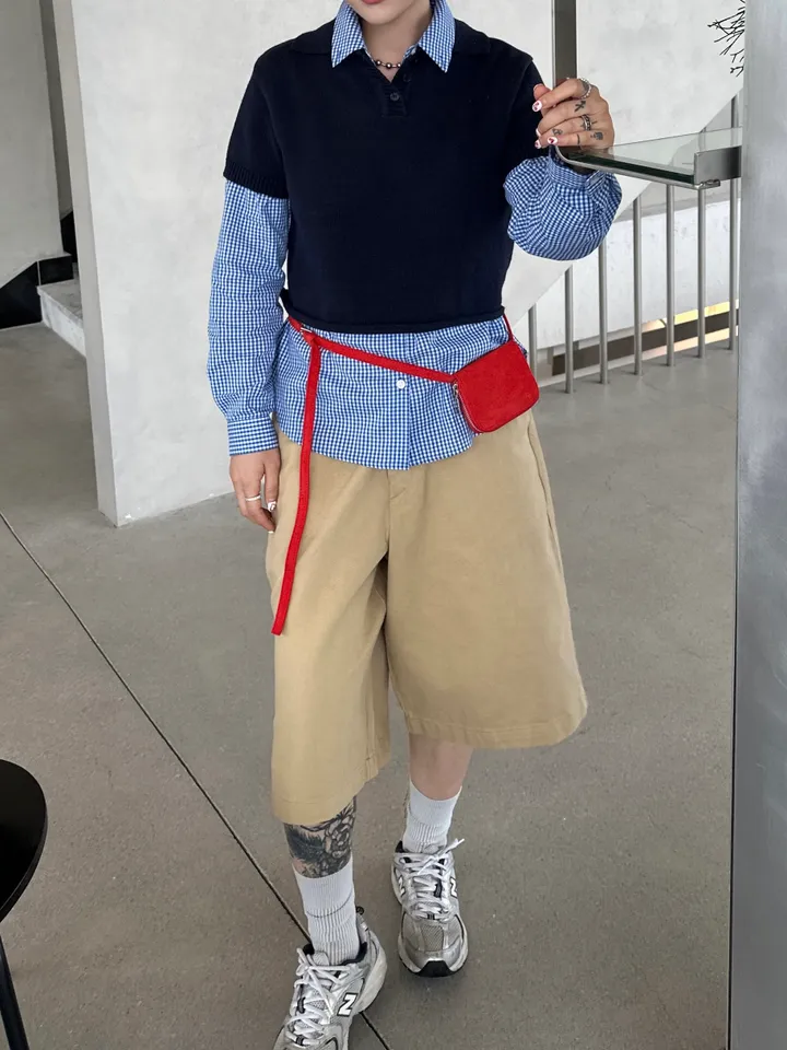 [UNISEX] 패치 워크 버뮤다 하프 팬츠 (4color) 상세 이미지 24
