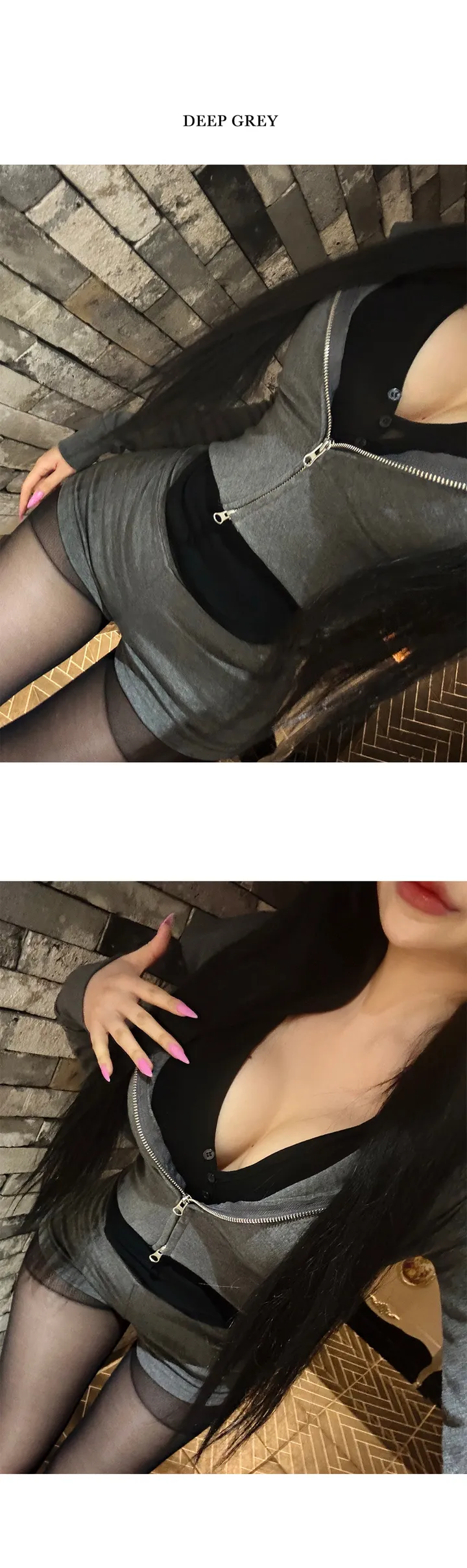 [2way팬츠] 쌔끈매끈핏 로우숏 돌핀 트레이닝 세트 Set 상세 이미지 10
