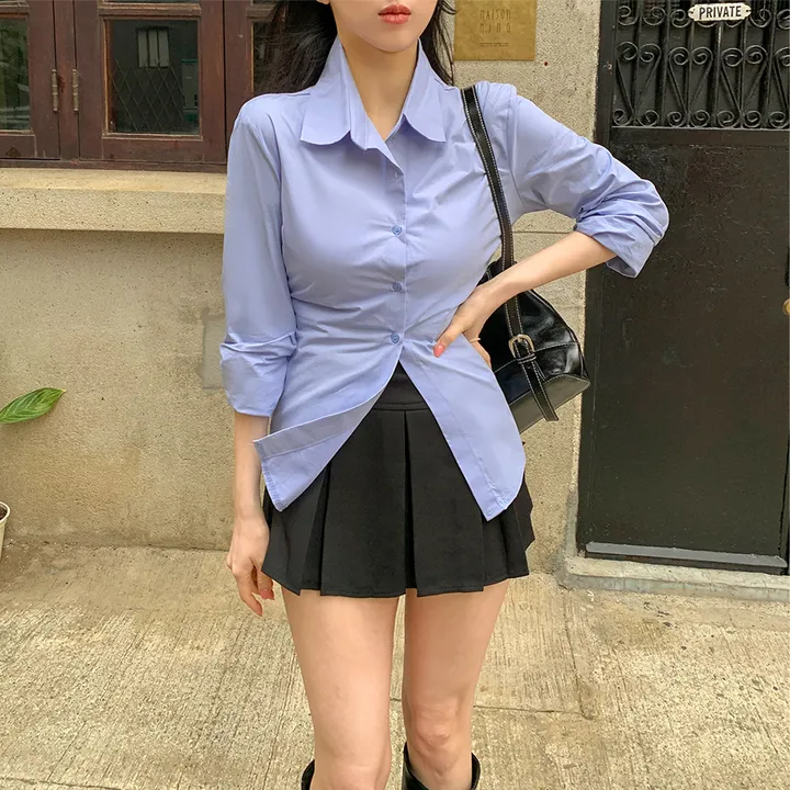 [귀욤아방핏🤎완전강츄] 하이넥 하프 숏 트렌치코트 오버핏 루즈핏 A라인 케이프 바바리 자켓 야상 점퍼 봄 가을 간절기 아우터 데일리룩 2COL 상세 이미지 34