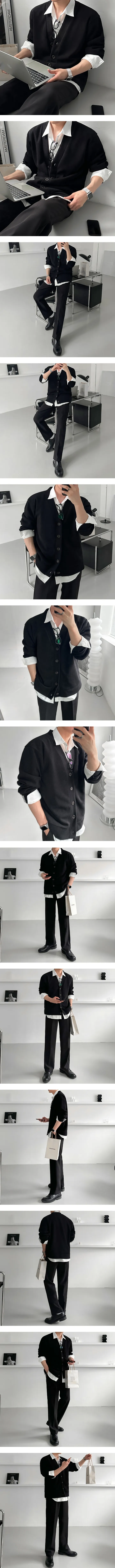 M-5XL 빅사이즈 남녀공용 오버핏 골지 가디건 (7color) 상세 이미지 3
