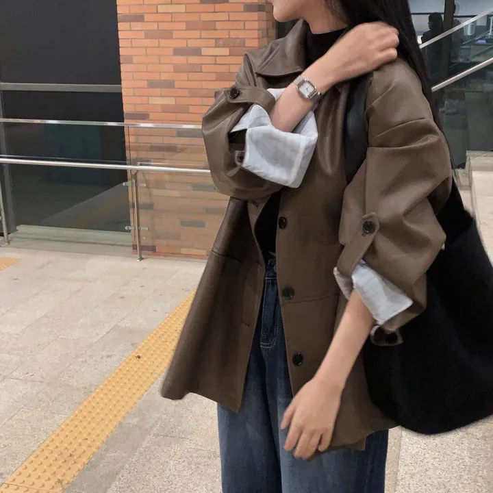 [힙덮는기장감~/블랙 당일출고🎉] 자체제작 #크치Made 오디너리 롤업 오버핏 하프 레더자켓 - jk 상세 이미지 105