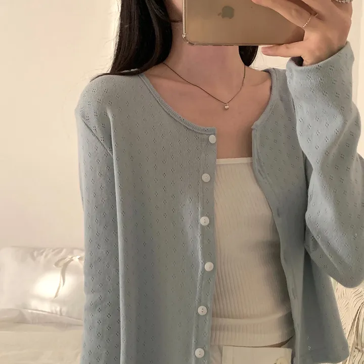 로로 펀칭 가디건 (8color) 상세 이미지 64