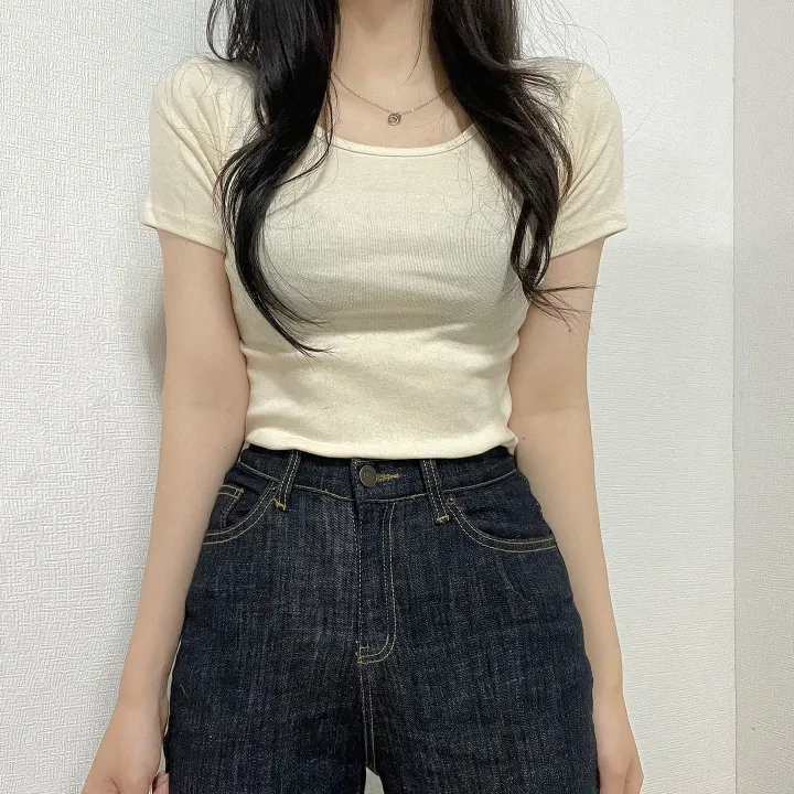 [🔥단독13컬러/7만장돌파🔥묶음할인]유넥 팔라인 이뻐보이는 VER2. 쫀쫀 면 반팔티셔츠 상세 이미지 29