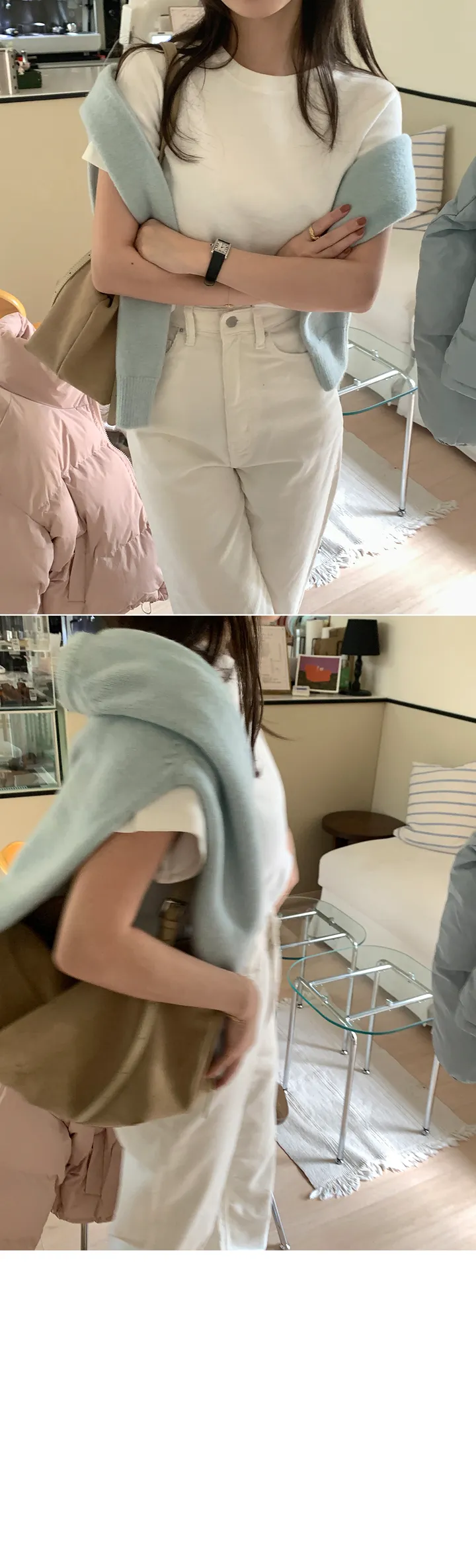 [주문폭주/당일출고🖤] 스노우 파스텔 크롭 숏 패딩 pd (웰론솜)(생활방수가능) 상세 이미지 23