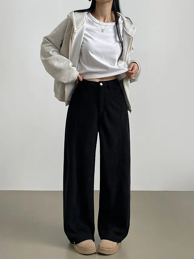 [한파대비/3기장~2XL!] 스냅버튼 융기모 코듀로이 골덴 폴딩 와이드팬츠 4color 상세 이미지 35