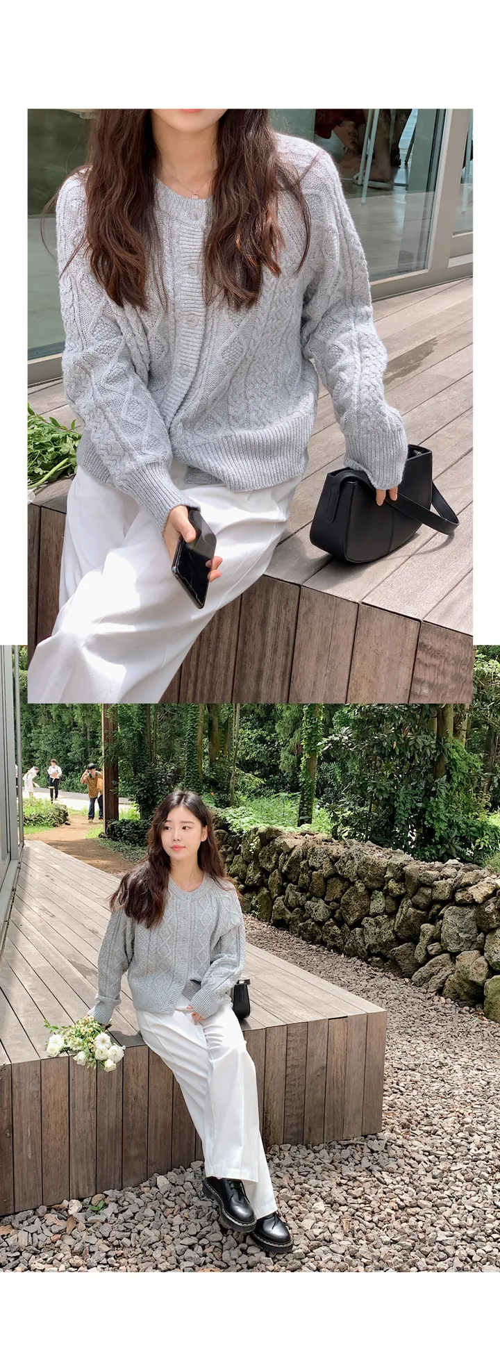 🚀당일발송🚀[landmade/울70]휘낭시에 케이블 어텀 니트 가디건 (4color) 상세 이미지 36