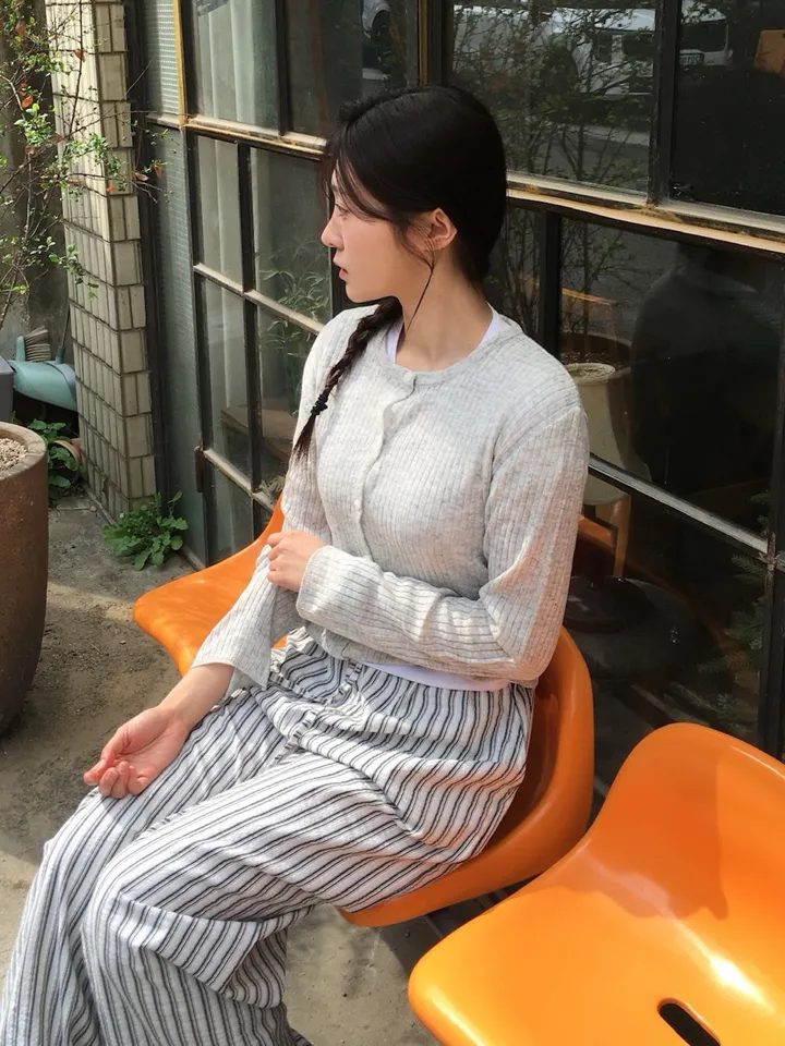*주문폭주 순차발송* 가성비 빈티지 사계절 린넨 라운드 데일리 가디건 니트 (6color) 상세 이미지 29