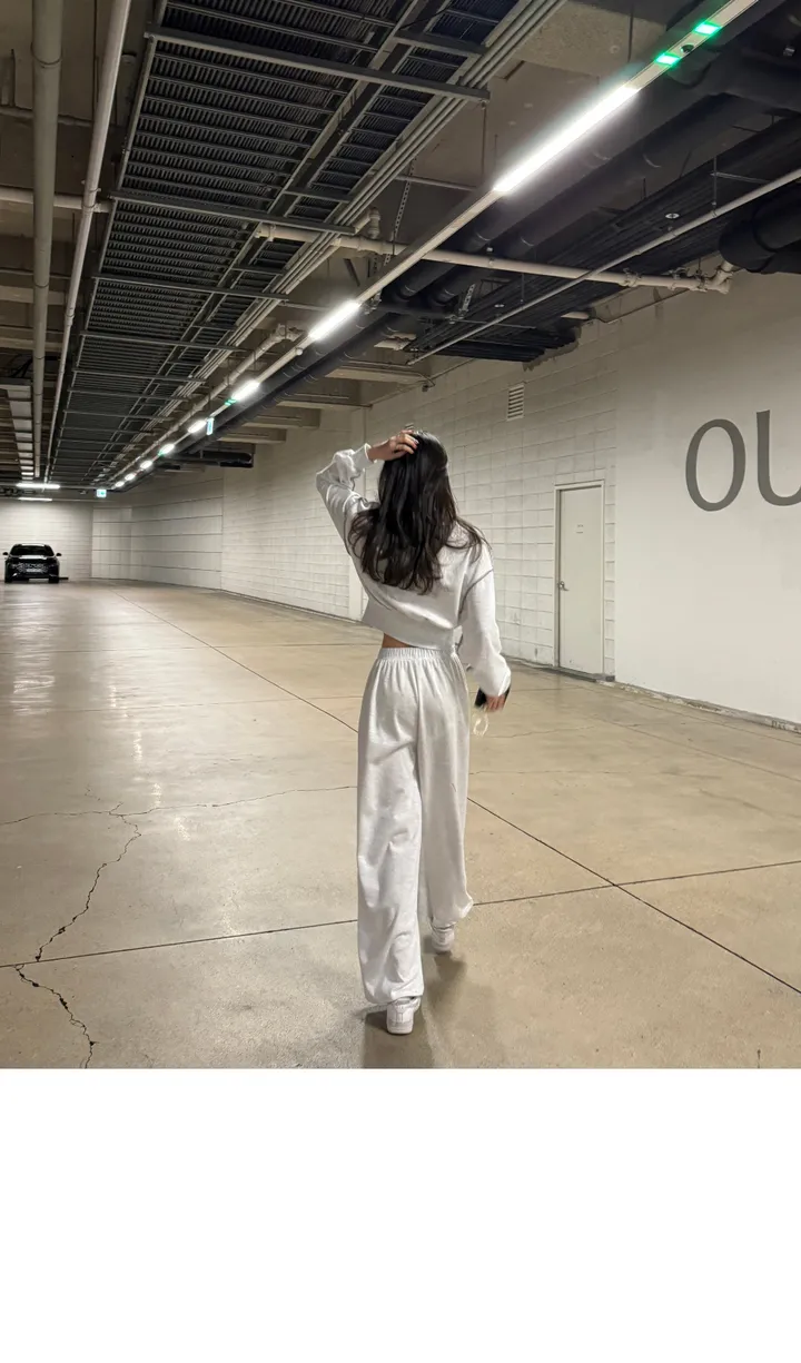(F~2XL/부분당일발송/자체제작/주문폭주~)리노 맨투맨 팬츠 셋업 레터링 배색 리버스 스티치 트레이닝 투피스 세트 상세 이미지 19
