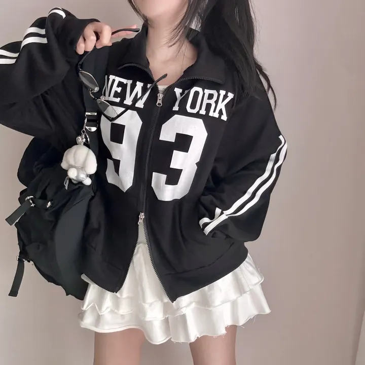 [아방*-*/교복템!] 교복 위에 툭! 93 투웨이 블록코어 두줄라인 오버핏 가을 집업 상세 이미지 34