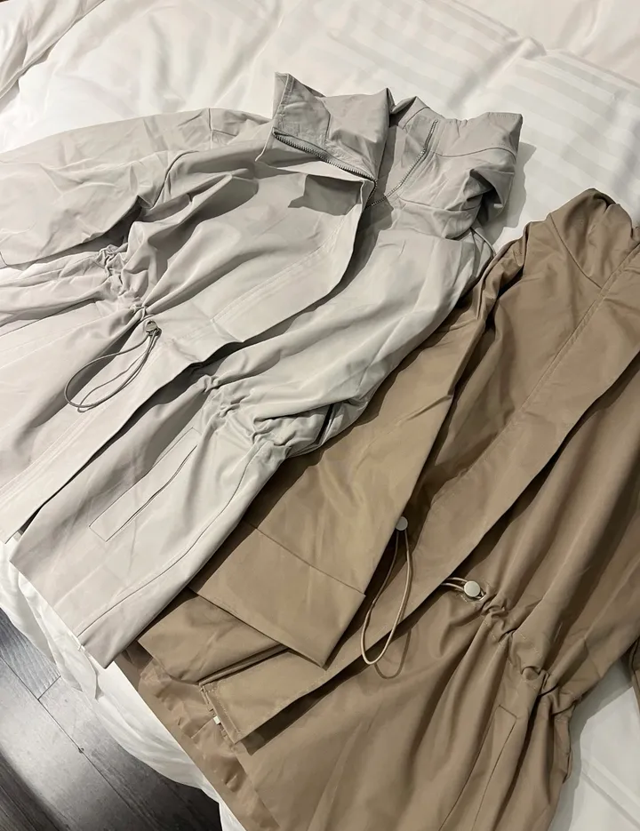 *주문폭주🖤*[이건무조건!!/고퀄] 막스 후드 스트링 셔링 점퍼 바람막이 후드집업 셔링 프릴 박시핏 후드점퍼 야상 수입의류 데일리 마실룩 3color 상세 이미지 16