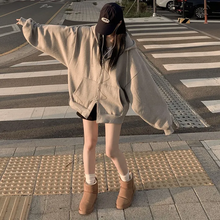 [자체제작/남녀공용/양기모] 리얼왕오버핏! 투웨이 후드집업 빅사이즈 상세 이미지 29