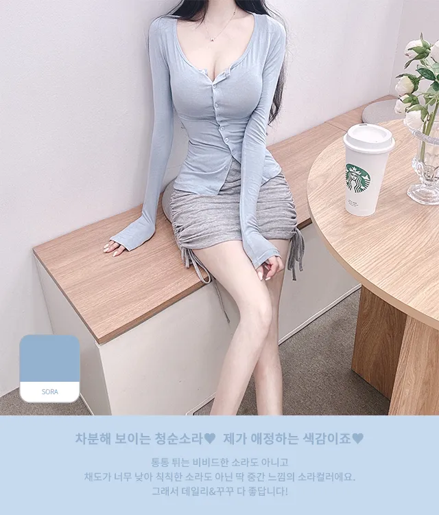 new컬러추가🔥여름까지쭉!!!✨개말라+글램핏✨[자체제작]발레리나 여리쇄골 스판쫀쫀 가디건 상세 이미지 46