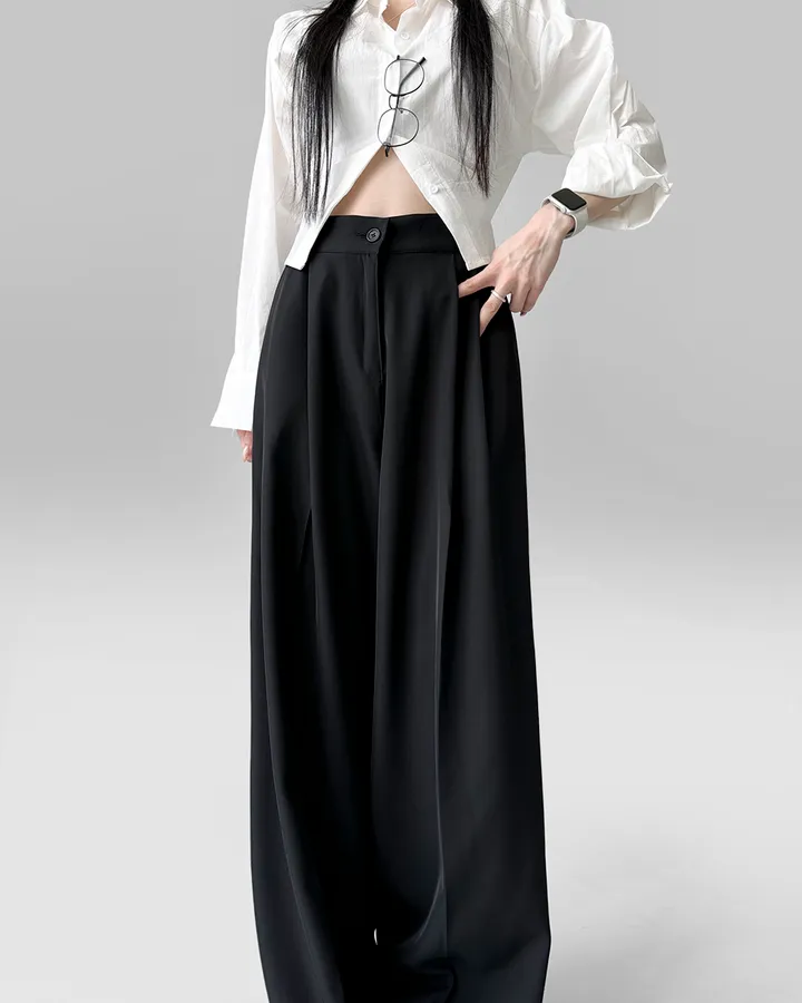 [4계절템/숏,롱/~2XL] 올리브유 메가 통 와이드 더블 핀턱 사계절 슬랙스 상세 이미지 10