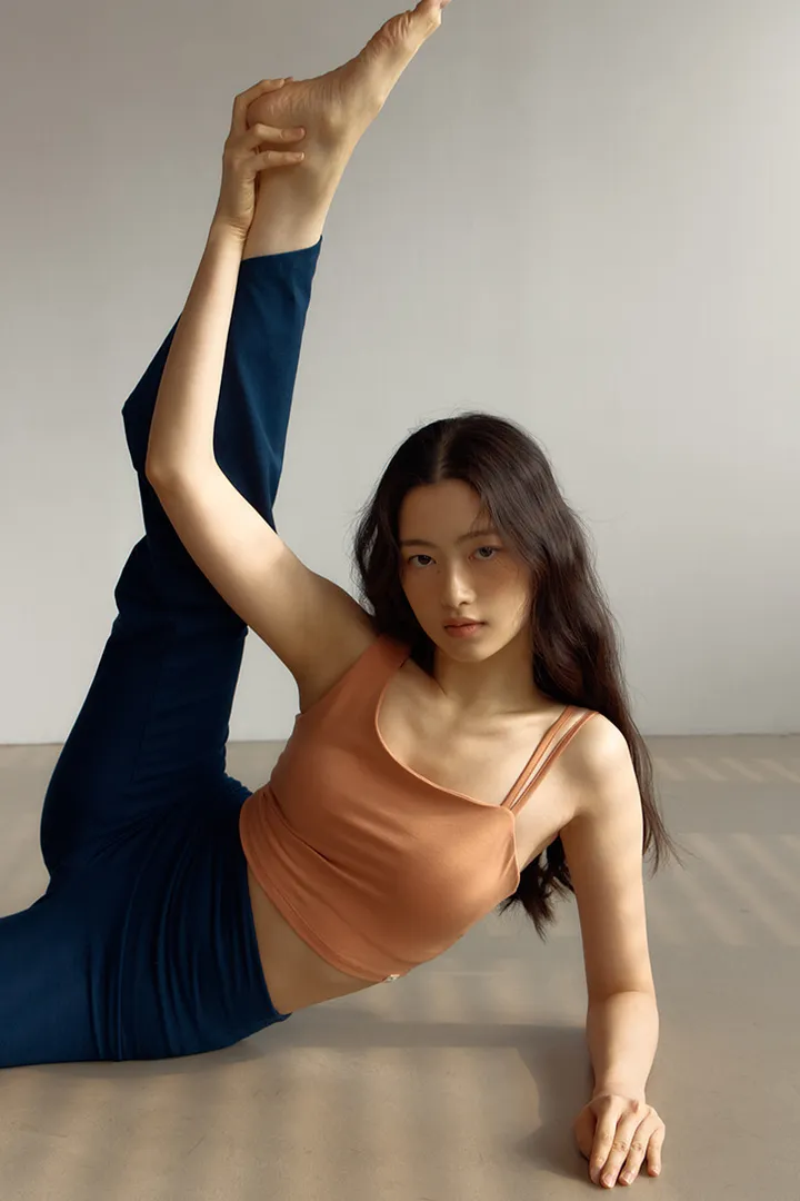 High Waist Bootcut Pants (Deep sea) 상세 이미지 4