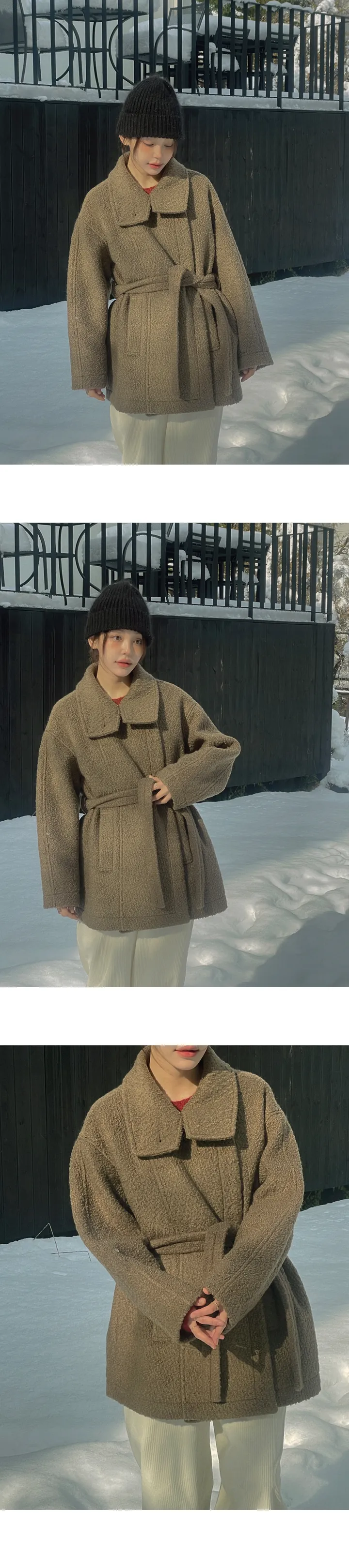 에포 벨티드 울 하프 코트 ( 2color ) 상세 이미지 6