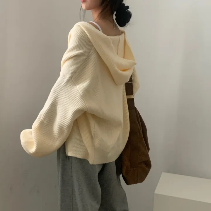 [후기보장✨/폭닥소재] 포근핏, 왕루즈핏 투웨이 니트 후드집업,점퍼 - 5color 상세 이미지 14