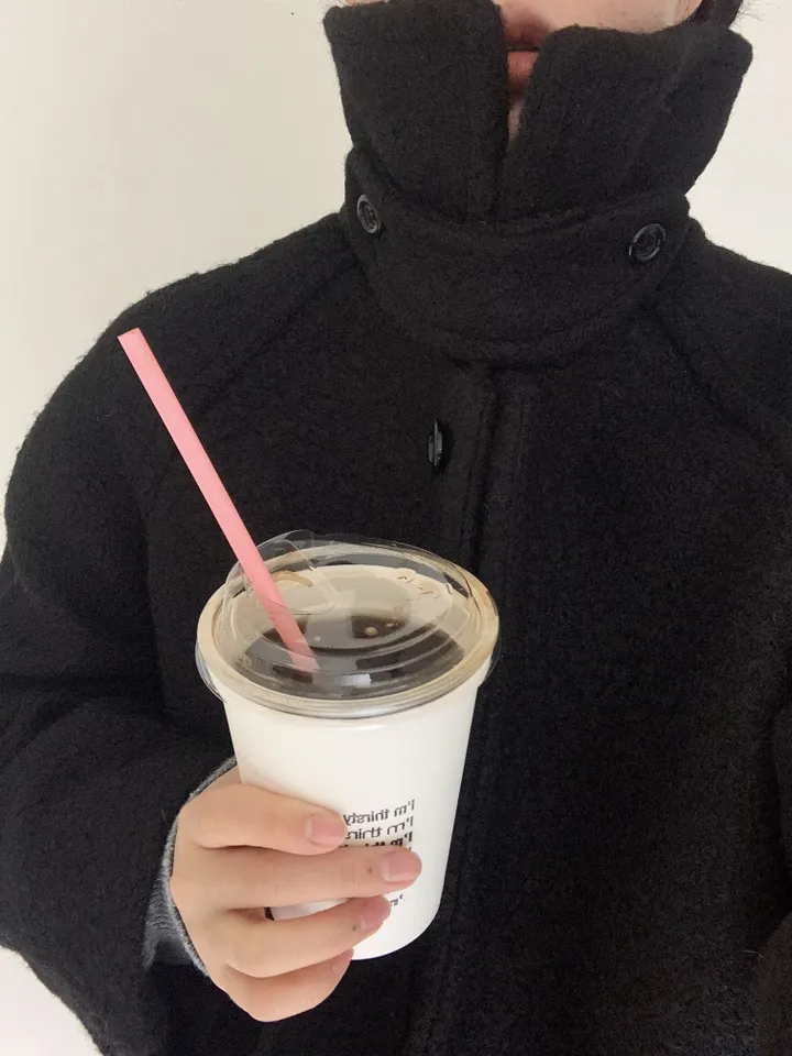 boucle high neck half coat (3color) 상세 이미지 30