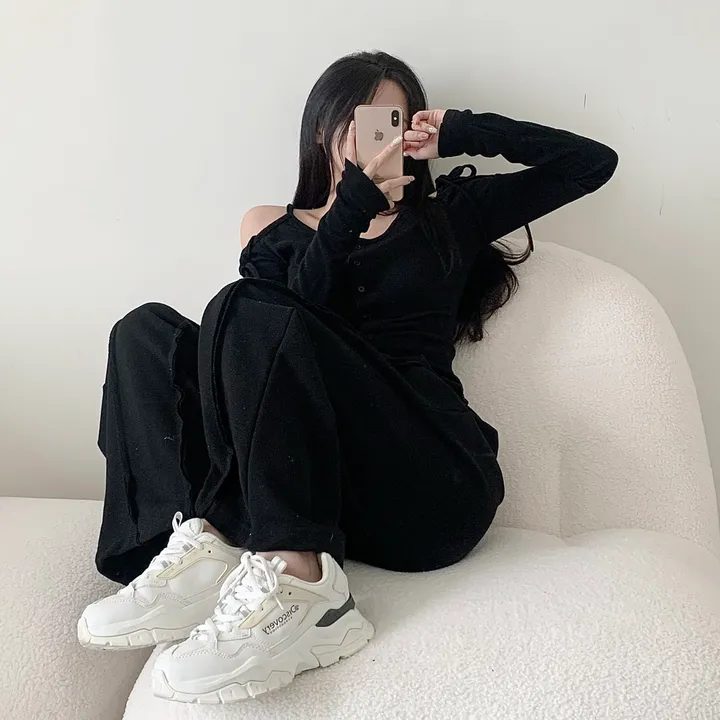 [꾸안꾸필수/넉넉핏] 타르트 데끼 두줄 통 와이드 팬츠 상세 이미지 32