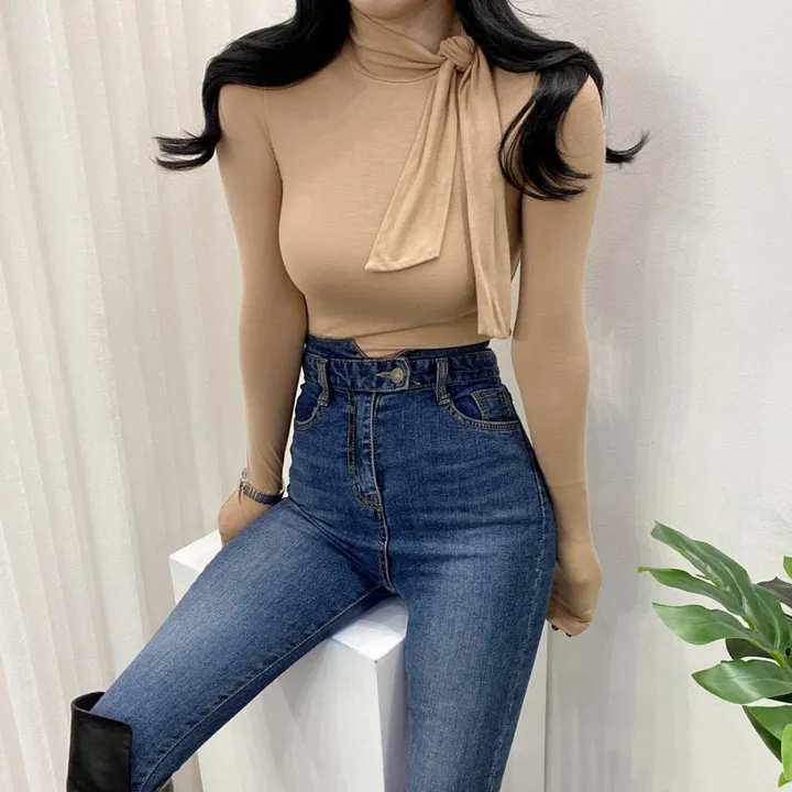 🚀당일발송🚀 [여성미가득] 럽럽 스카프 폴라 티셔츠 상세 이미지 23