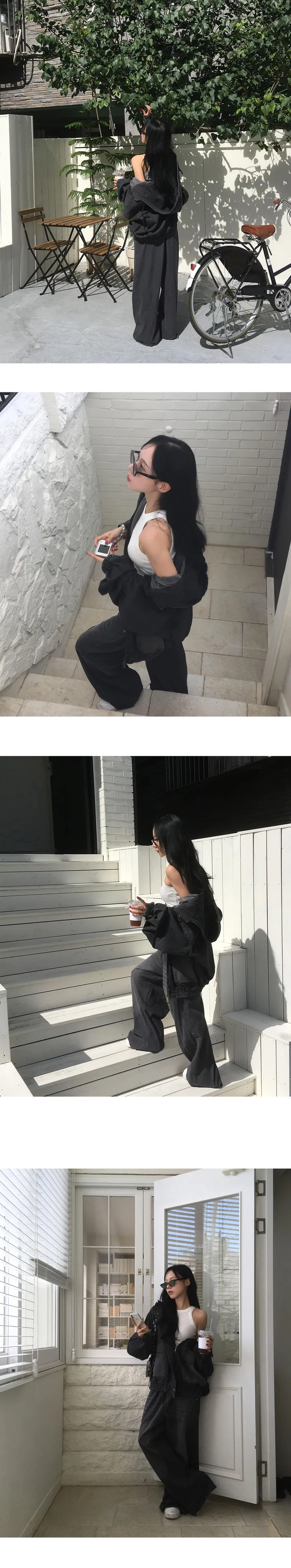 [기획🖤/오버핏] 톰 데님 후드 빈티지 워싱 투웨이 점퍼 -2color 상세 이미지 13