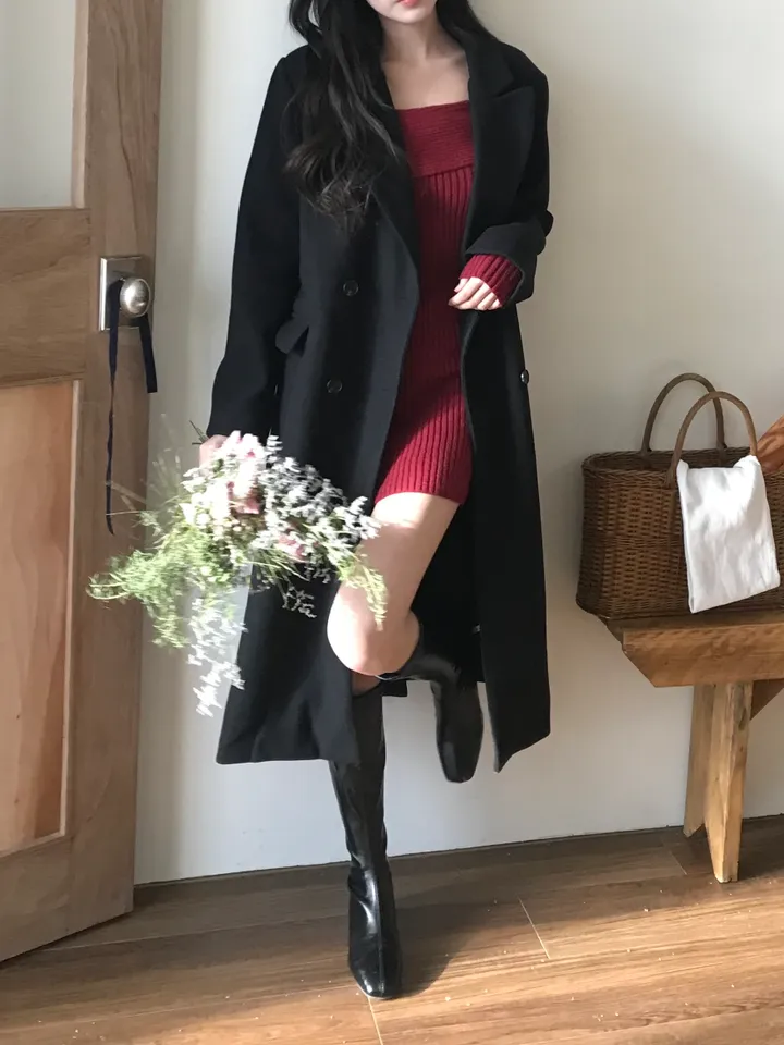 [핏보장/백화점퀄리티 베이직 슬림핏 롱코트 2color 상세 이미지 7