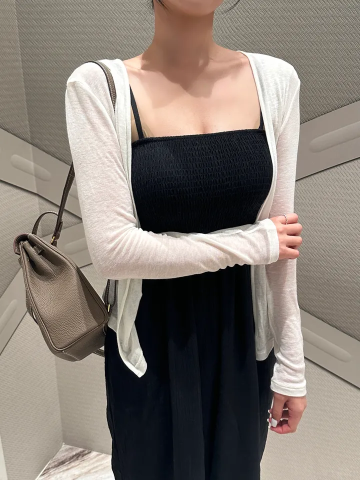 롱브 여리 시스루 가디건 상세 이미지 5