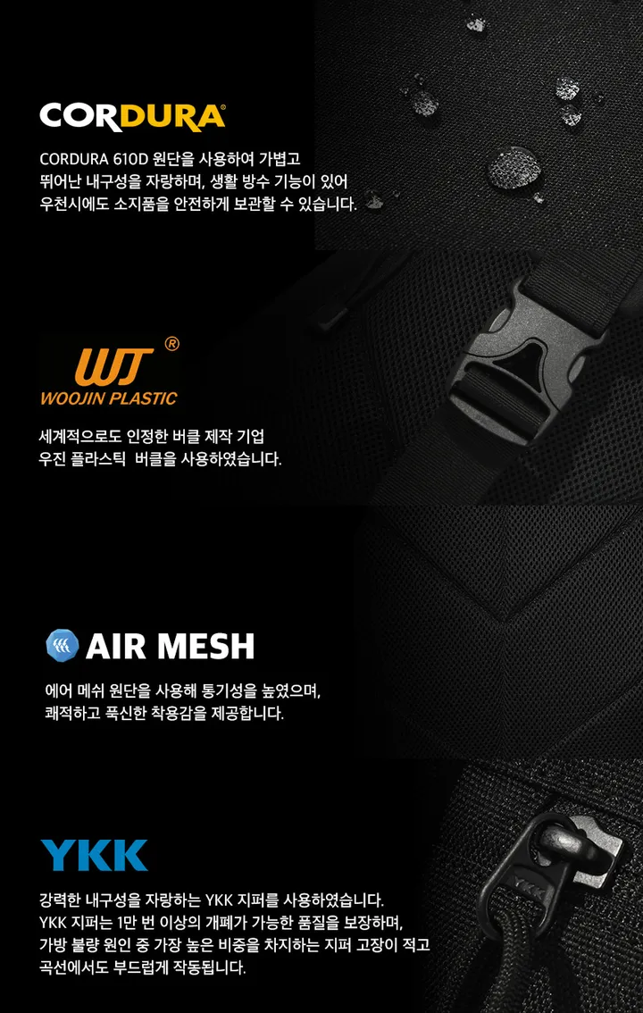 [25SS] 메쉬 스트링 유틸리티백 블랙 상세 이미지 4