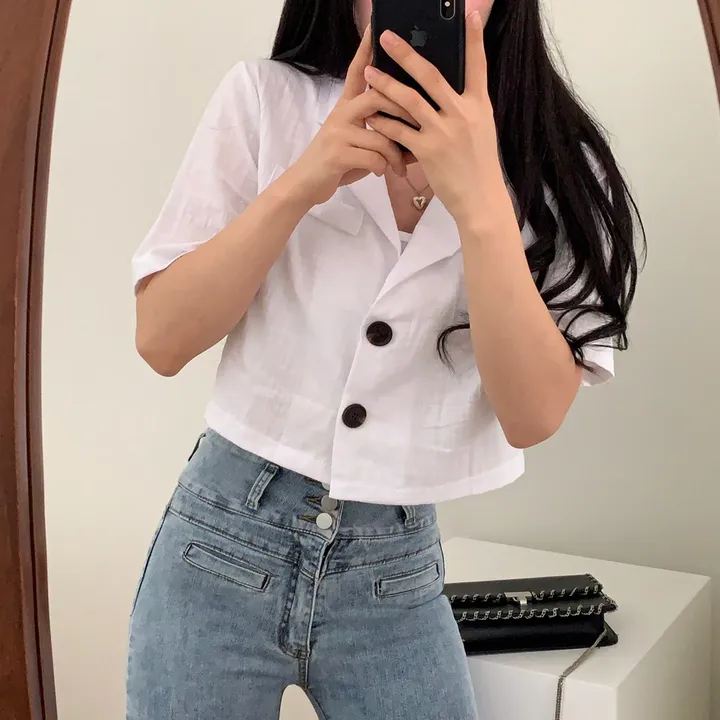 [베스트재진행] 린넨 크롭 반팔JK 상세 이미지 36