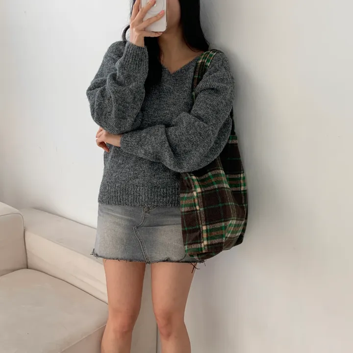 🌼2color🌼 윈터 체크 에코백🚚당일출고🚚 (그린, 네이비) 크리스마스, 연말파티, 겨울신상⛄︎ 상세 이미지 25