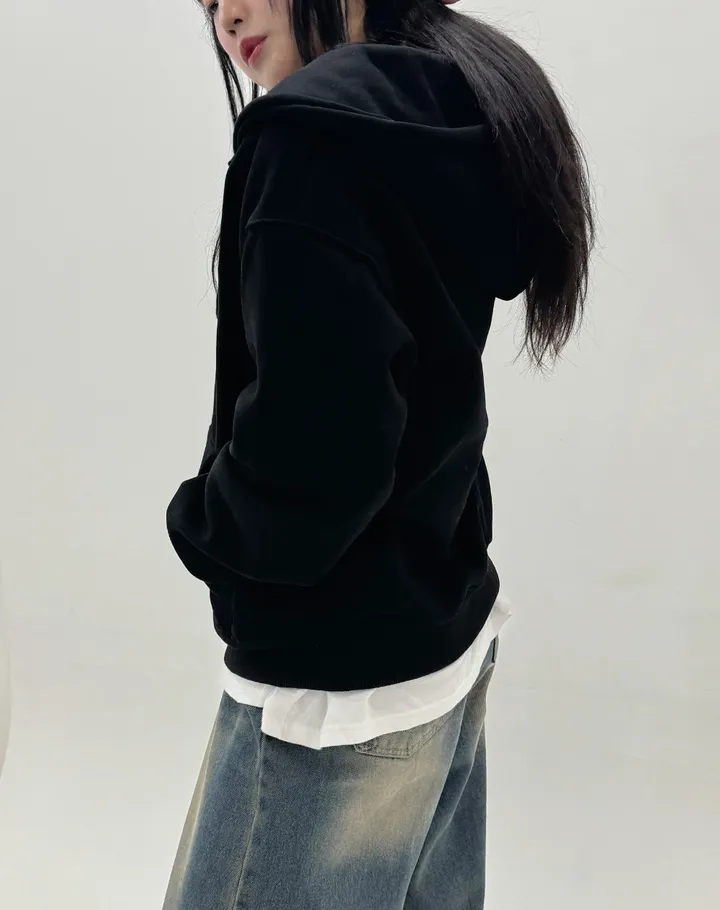 [2개묶음할인/ 캐주얼/힙한/편한] 양기모 후드 집업 자수 후드 집업 상세 이미지 25