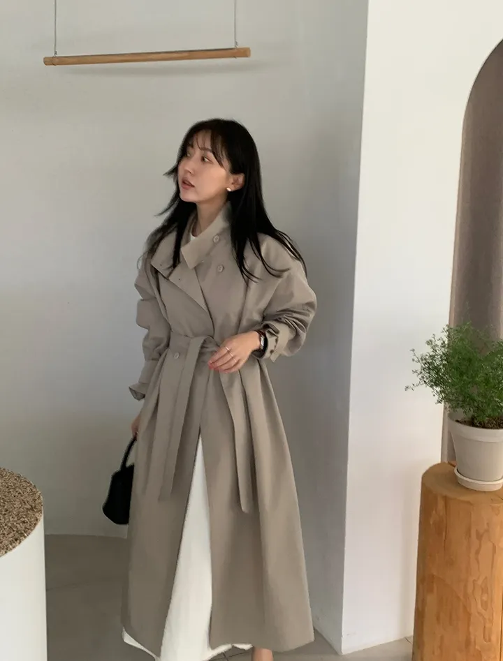 쇼룸 루프백 더블 트렌치 코트 상세 이미지 38