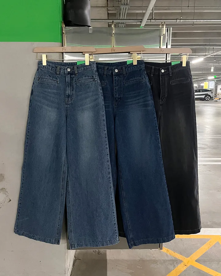 [3color/주인장인생템] 모디 립포켓 탄탄 롱 와이드데님 롱팬츠 키큰녀청바지 인생청바지 상세 이미지 15