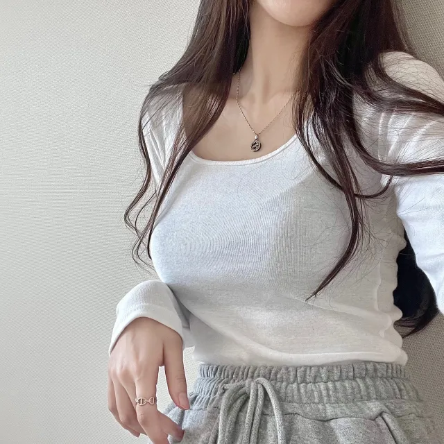 (4color/소장필수)기본 스퀘어넥 긴팔 -t 상세 이미지 39